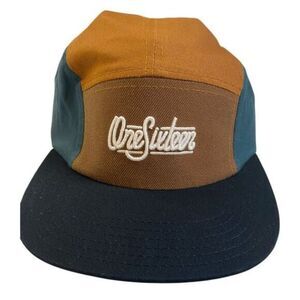 NWT Unashamed Men’s 5 Panel Truckers Cap Brown Teal “One Sixteen” Adjustable
